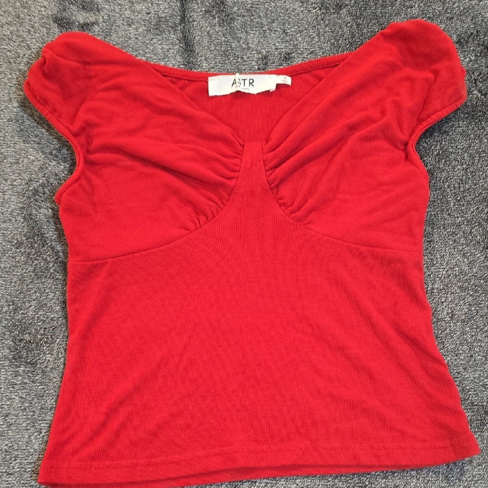 Astr Bold Red Blouse